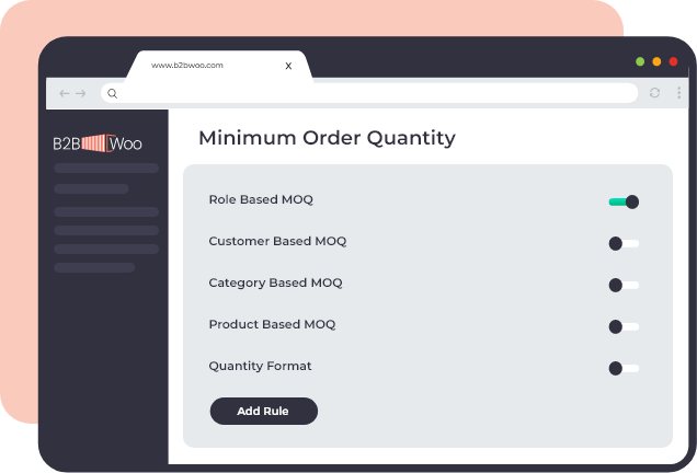 B2b eCommerce Minimum order quantity