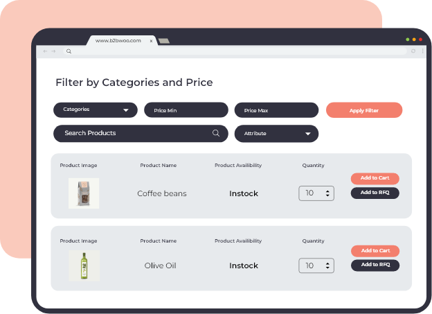 B2b ecommerce Quick product discovery